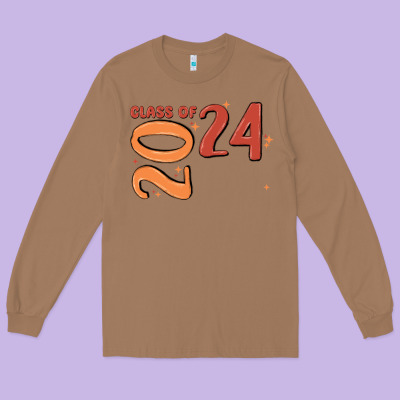 Custom Class Of 2024 Name Of School Font  Super Sn Long Sleeve Tee Designed By Maliassmallbusiness