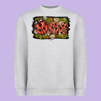 Ladybug One Background Heavyweight Sweatshirt Designed By Barkaloodesign