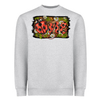 Heather Grey ladybug one background Heavyweight Sweatshirt - BarkalooDesign