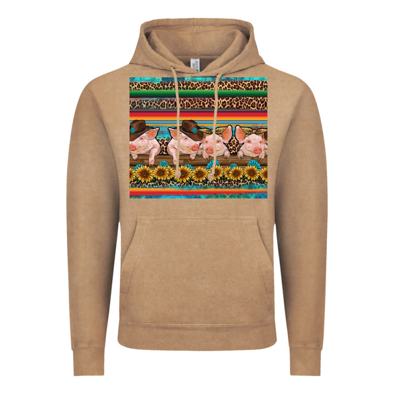 Western Serape Pigs Vintage Hoodie by RanaPortraitStore | Teevron