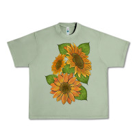 Oil Green sunflowers Urban Heavy Tee - Artiststas