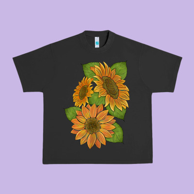 Sunflowers Urban Heavy Tee Designed By Artiststas