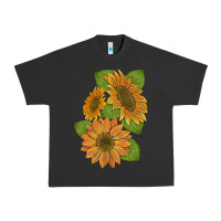 Pigment Black sunflowers Urban Heavy Tee - Artiststas