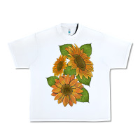 White sunflowers Urban Heavy Tee - Artiststas