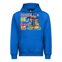 Cobalt Oh how he loves us Easter Day Urban Hoodie - CowGirlArtShop