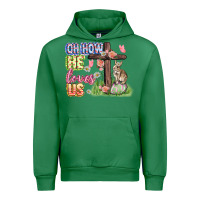 Emerald Oh how he loves us Easter Day Urban Hoodie - CowGirlArtShop