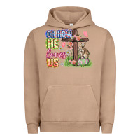 Pigment Burro Oh how he loves us Easter Day Urban Hoodie - CowGirlArtShop