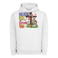 Pigment Lunar Rock Oh how he loves us Easter Day Urban Hoodie - CowGirlArtShop