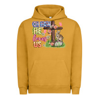 Pigment Peanut Butter Oh how he loves us Easter Day Urban Hoodie - CowGirlArtShop