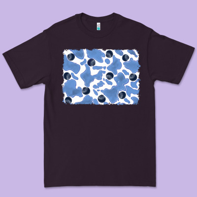 Distressed Blueberry Milkshake Cowhide Premium Tee Designed By Ranaportraitstore