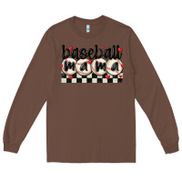 Chestnut baseball mama Long Sleeve Tee - MaliasSmallBusiness