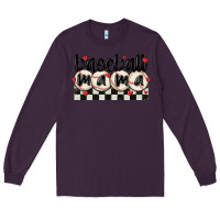Plum baseball mama Long Sleeve Tee - MaliasSmallBusiness