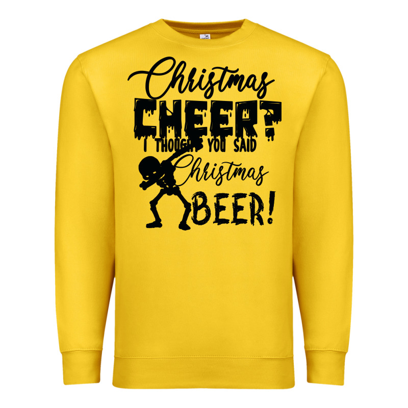 Christmas Cheer I Thought You Said Christmas Beer Premium Sweatshirt by Bettercallsaul | Teevron
