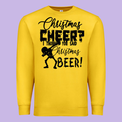Christmas Cheer I Thought You Said Christmas Beer Premium Sweatshirt Designed By Bettercallsaul