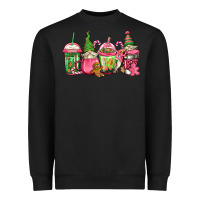 Pink Christmas Gnomes Coffee Cups Heavyweight Sweatshirt | Teevron