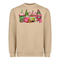 Mushroom pink christmas gnomes coffee cups Heavyweight Sweatshirt - Jasminsmagicworld