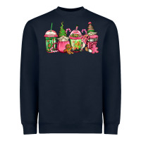 Navy pink christmas gnomes coffee cups Heavyweight Sweatshirt - Jasminsmagicworld