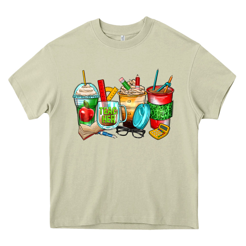 Teacher Coffee Cups Heavy Core Tee by Zillion Design Studio | Teevron