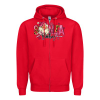 Red Santa Baby Pink Christmas Zipper Hoodie - MaliasSmallBusiness