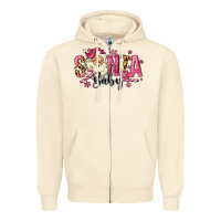 Santa Baby Pink Christmas Zipper Hoodie | Teevron