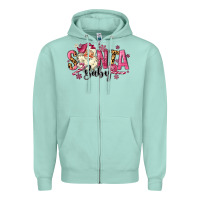 Seafoam Santa Baby Pink Christmas Zipper Hoodie - MaliasSmallBusiness