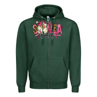 Sports Green Santa Baby Pink Christmas Zipper Hoodie - MaliasSmallBusiness