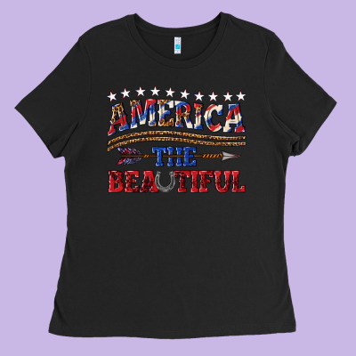 America The Beautiful Ladies Tee Designed By Texasbilliewilder
