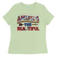 Matcha America the beautiful Ladies Tee - texasbilliewilder