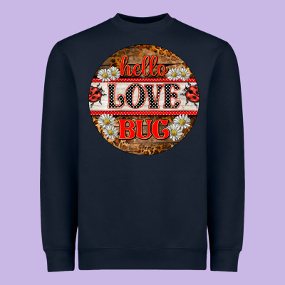 Hello Love Bug Ladybug Ornament Heavyweight Sweatshirt Designed By Barkaloodesign
