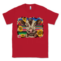 Red western background baby calf Classic Tee - BarkalooDesign