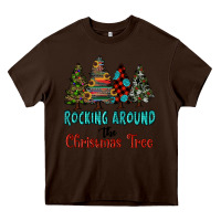 Chocolate Brown rocking around the christmas tree, Rocking, Around The, Christmas Tree Heavy Core Tee - RanaPortraitStore