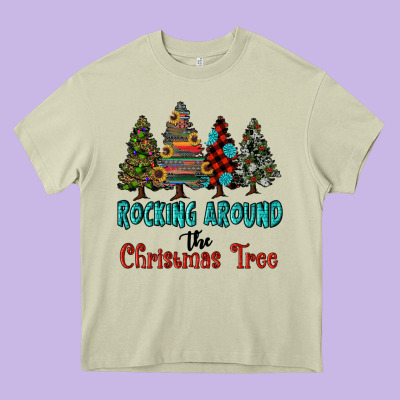 Rocking Around The Christmas Tree, Rocking, Around The, Christmas Tree Heavy Core Tee Designed By Ranaportraitstore