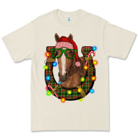 Bone christmas horseshoe with horse Premium Tee - RanaPortraitStore