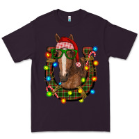 Plum christmas horseshoe with horse Premium Tee - RanaPortraitStore