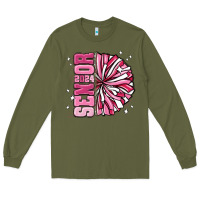 Army Green senior 2024 pink cheer Long Sleeve Tee - MaliasSmallBusiness