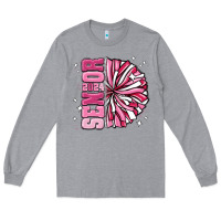 Heather Grey senior 2024 pink cheer Long Sleeve Tee - MaliasSmallBusiness
