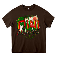 Chocolate Brown mini claus christmas Heavy Core Tee - BarkalooDesign