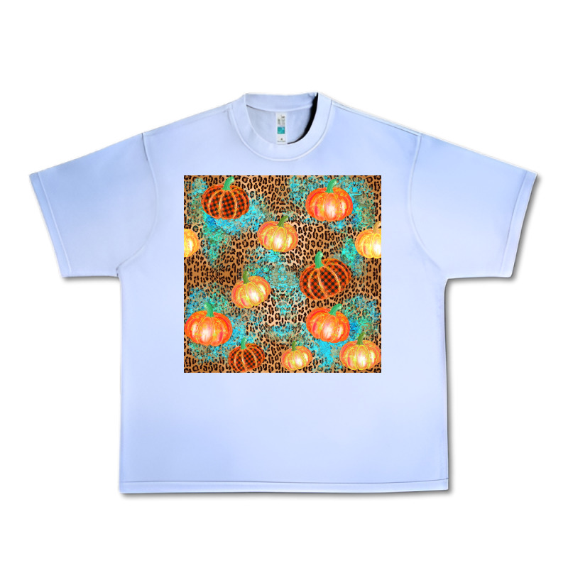 Plaid Fall Pumpkin Seamless Urban Heavy Tee by AdoDesignShop | Teevron