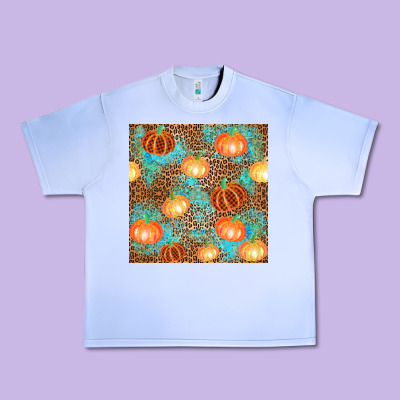 Plaid Fall Pumpkin Seamless Urban Heavy Tee Designed By Adodesignshop