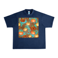 Navy plaid fall pumpkin seamless Urban Heavy Tee - AdoDesignShop