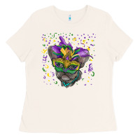 Mardi Gras Mask French Bulldog Ladies Tee | Teevron