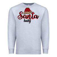 Heather Grey Santa Baby Premium Sweatshirt - Bettercallsaul