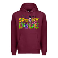 Burgundy spooky dude Premium Hoodie - NancyCooperArtShop