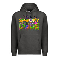 Charcoal Heather spooky dude Premium Hoodie - NancyCooperArtShop