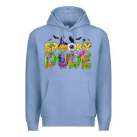 Colony Blue spooky dude Premium Hoodie - NancyCooperArtShop