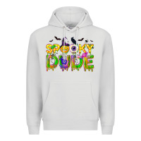 Dove Grey spooky dude Premium Hoodie - NancyCooperArtShop