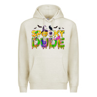 Oatmeal Heather spooky dude Premium Hoodie - NancyCooperArtShop