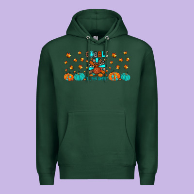 Gobble Till You Wobble Premium Hoodie Designed By Jahusdesignshop