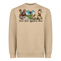 Mushroom peace love appaloosa horse Heavyweight Sweatshirt - LillyAllenDesigns