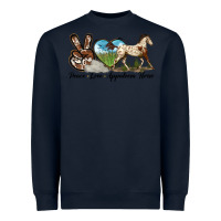 Navy peace love appaloosa horse Heavyweight Sweatshirt - LillyAllenDesigns
